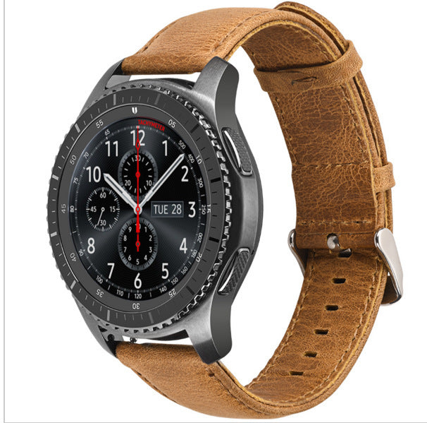 Leather watch strap